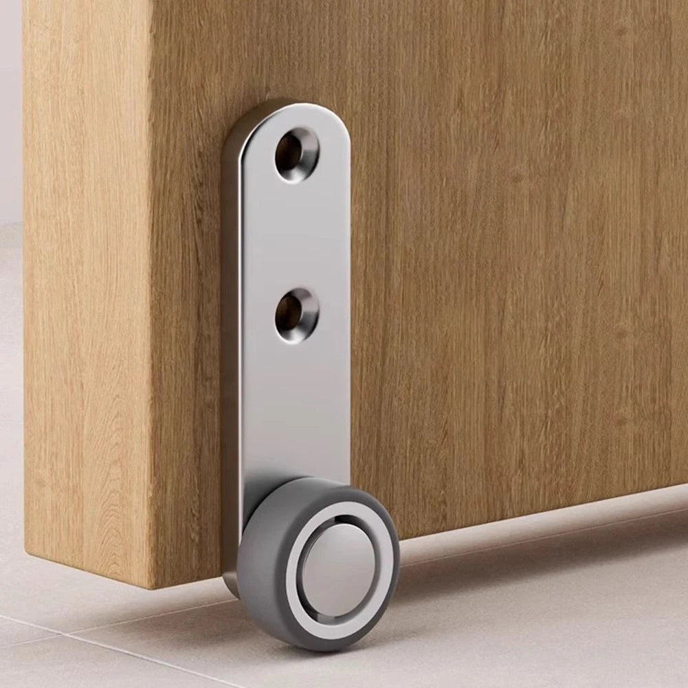 Side Mounted Door Wheel Support For Wooden Doors With Elastic Rubber