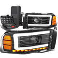 For 2002-2005 Dodge Ram Led Drl Tube Black Amber | Built Supply Co