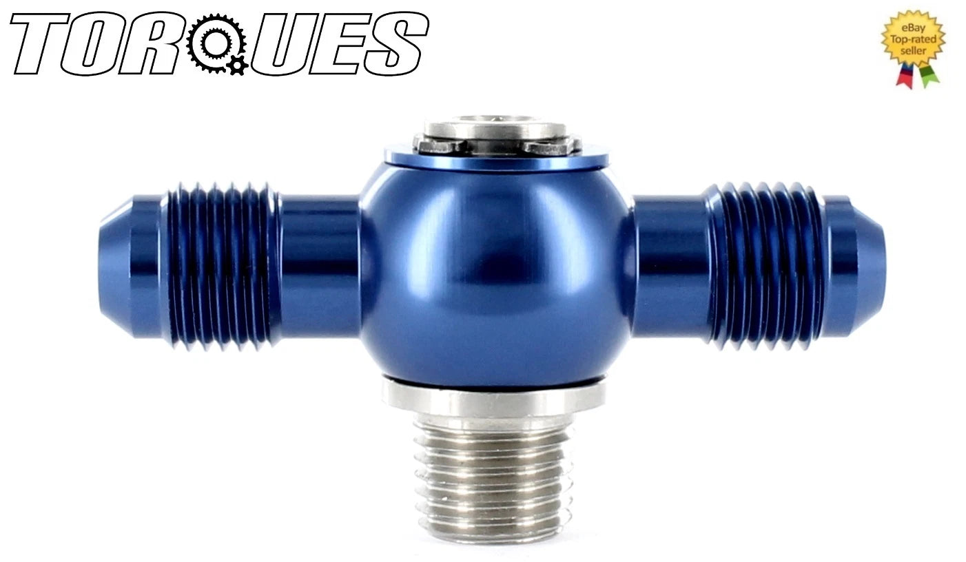 AN -6 (6AN) Double Banjo Adapter To 1/4" NPT Stainless Steel Banjo Bolt Assembly