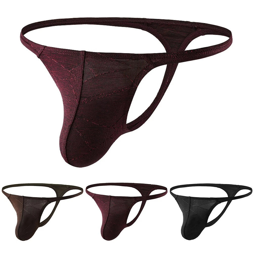 Mens Low Rise String Underwear Tangas Thong Briefs Gstring Soft