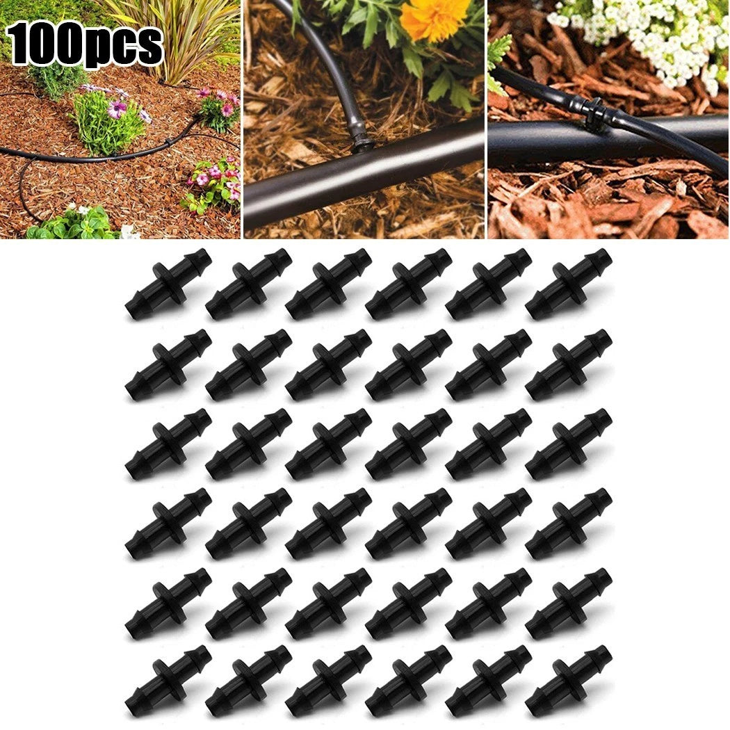 Set Barbed Fittings Black Coupling Connector Coupling Hose Pipe