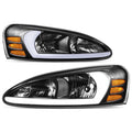 Fit 04-08 Pontiac Grand Prix Black Housing Amber Corner 3d Led Drl