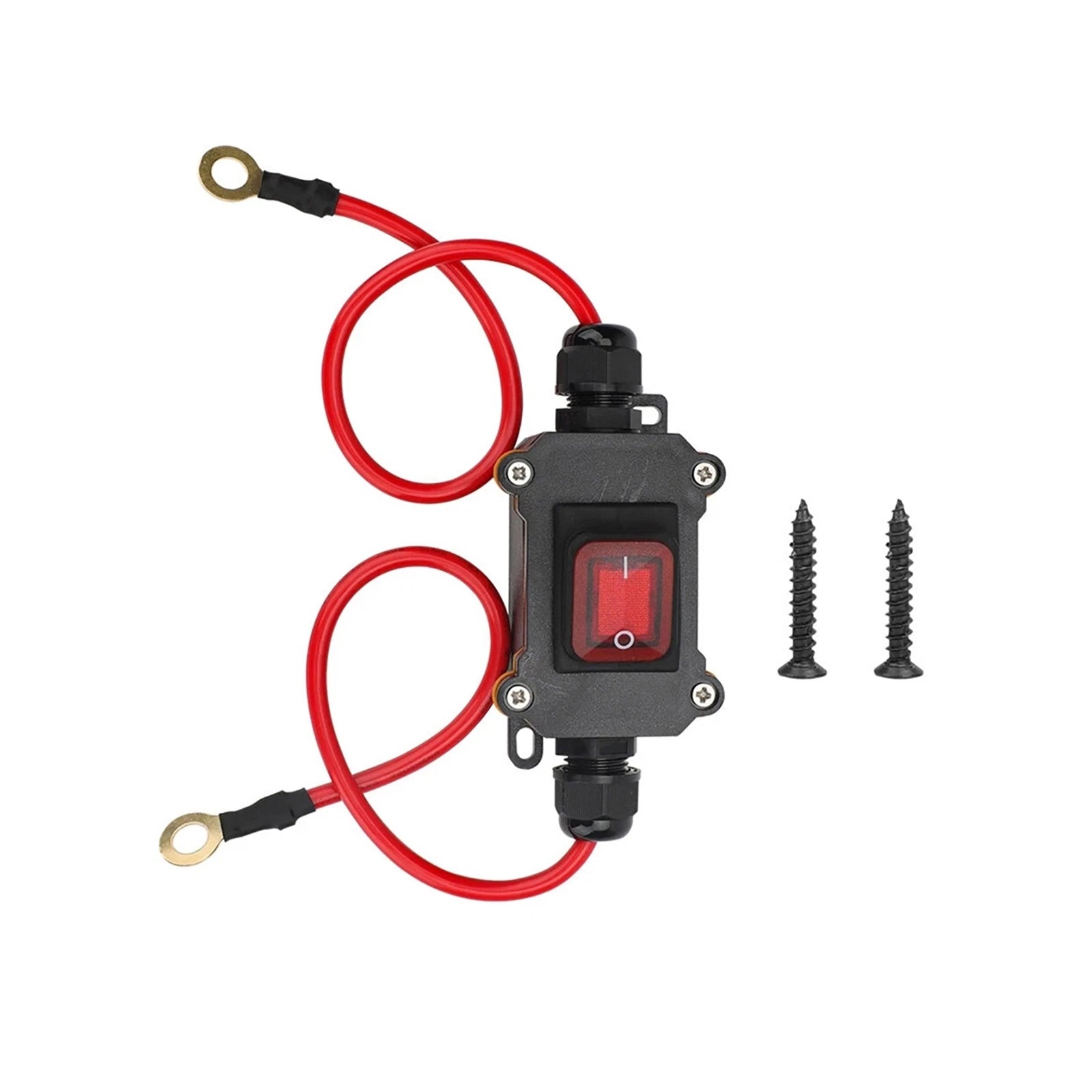 New Ip67 Pa66 Dc 12-24V Inline Cord Switch Copper Ring Power Wire