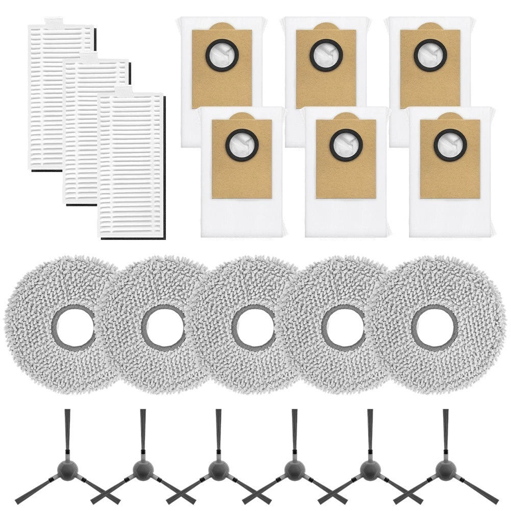 Filter Mop Dust Bag Robot Vacuum Kit For Homes With Pets Replacement