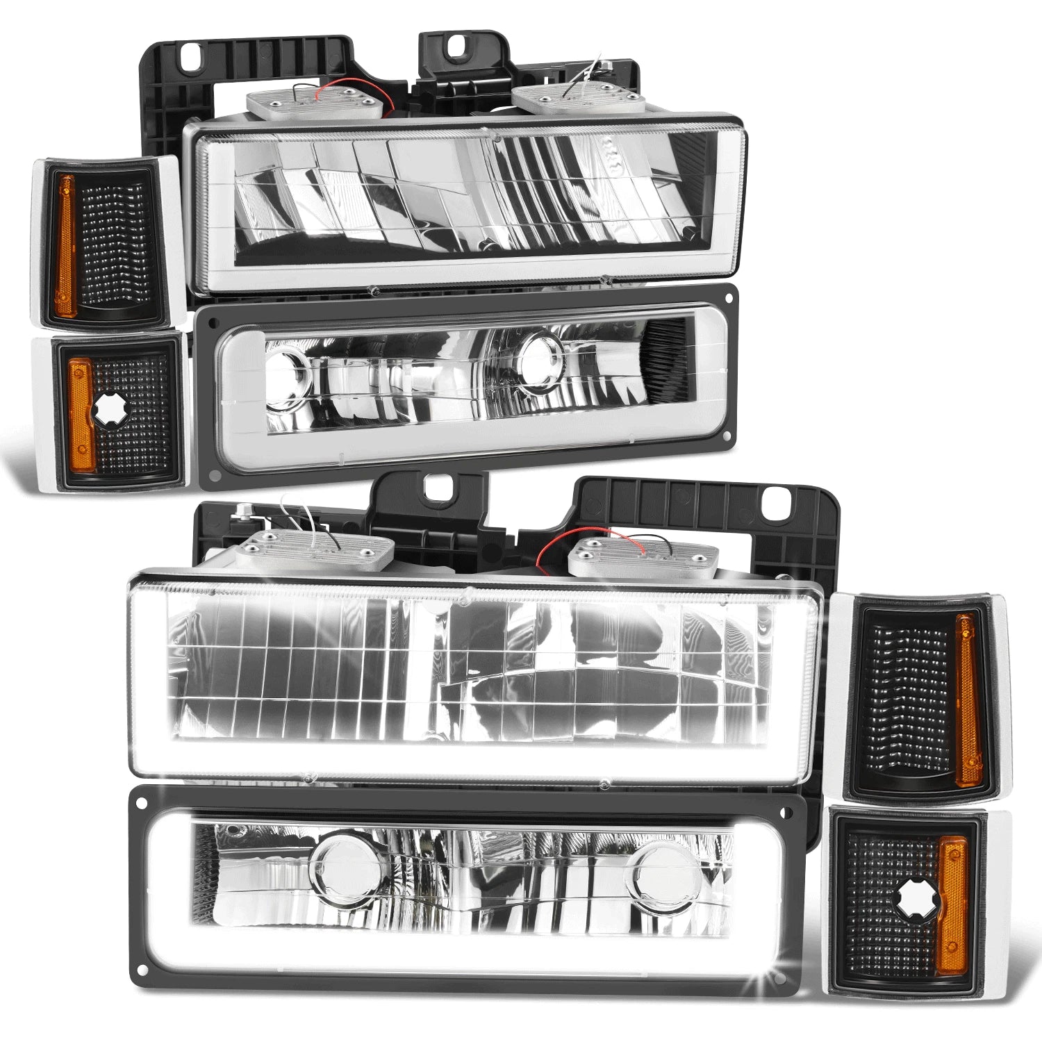 Fit 94-00 Gmc C/k 1500-3500 U-style Led Drl | Built Supply Co