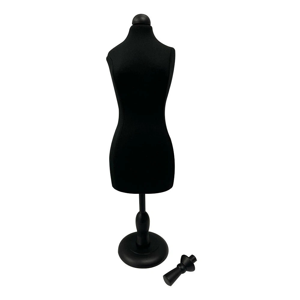 Interchangeabl<wbr/>e Black Mini Jersey Female Dress Form Mannequin
