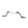 Traditional Flared Sumo 3 In Brushed Nickel Cabinet Pull / Handle