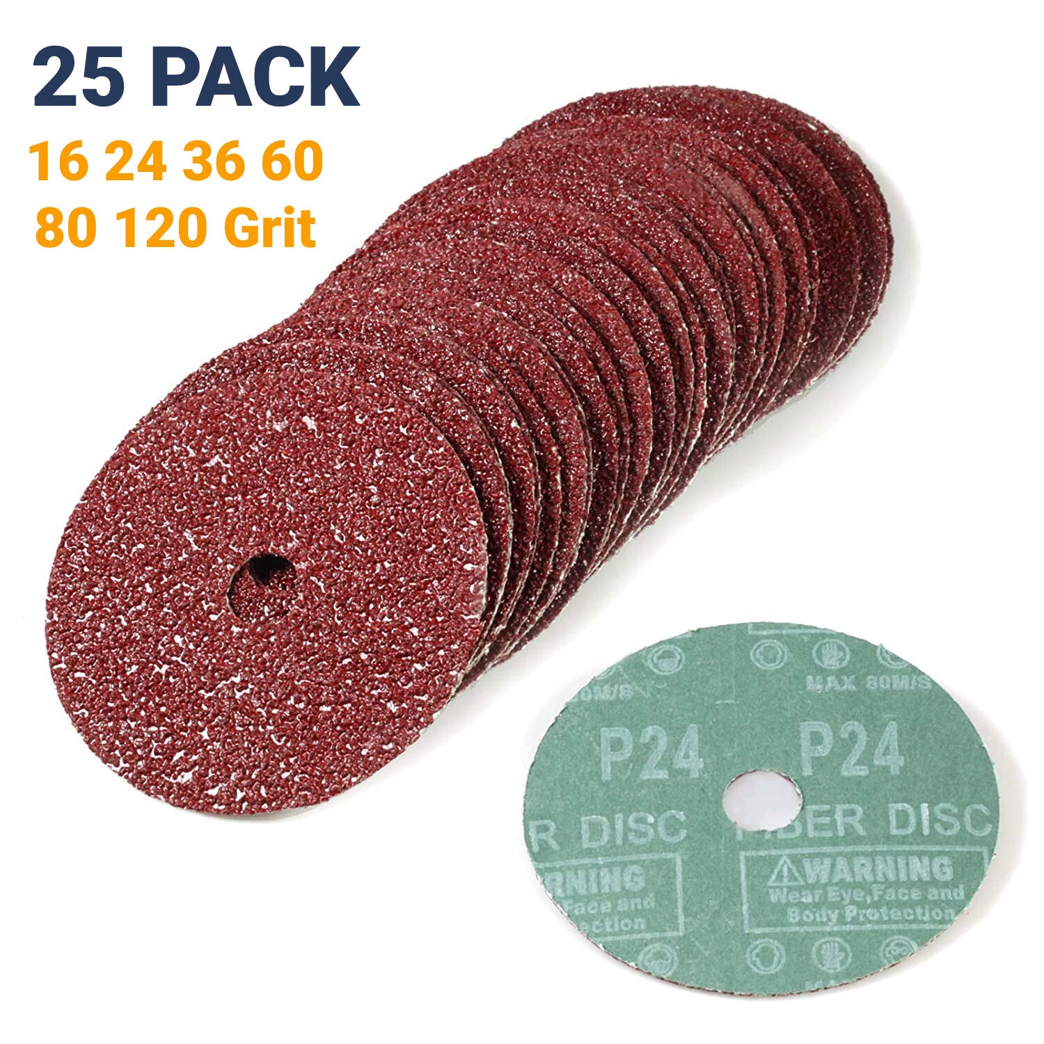 20pcs 4-1/2" Zirconia Flap Discs 40-120 Grit
