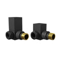 Trade 15mm Square Corner Radiator Valves - Anthracite
