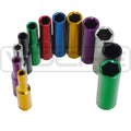Voche Pro 1/4" Deep Drive Coloured Socket Set With Storage Rail