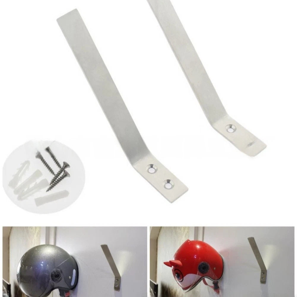 Motorcycle Helmet Hooks Metal Wall Mount Bracket Holder For Helmet
