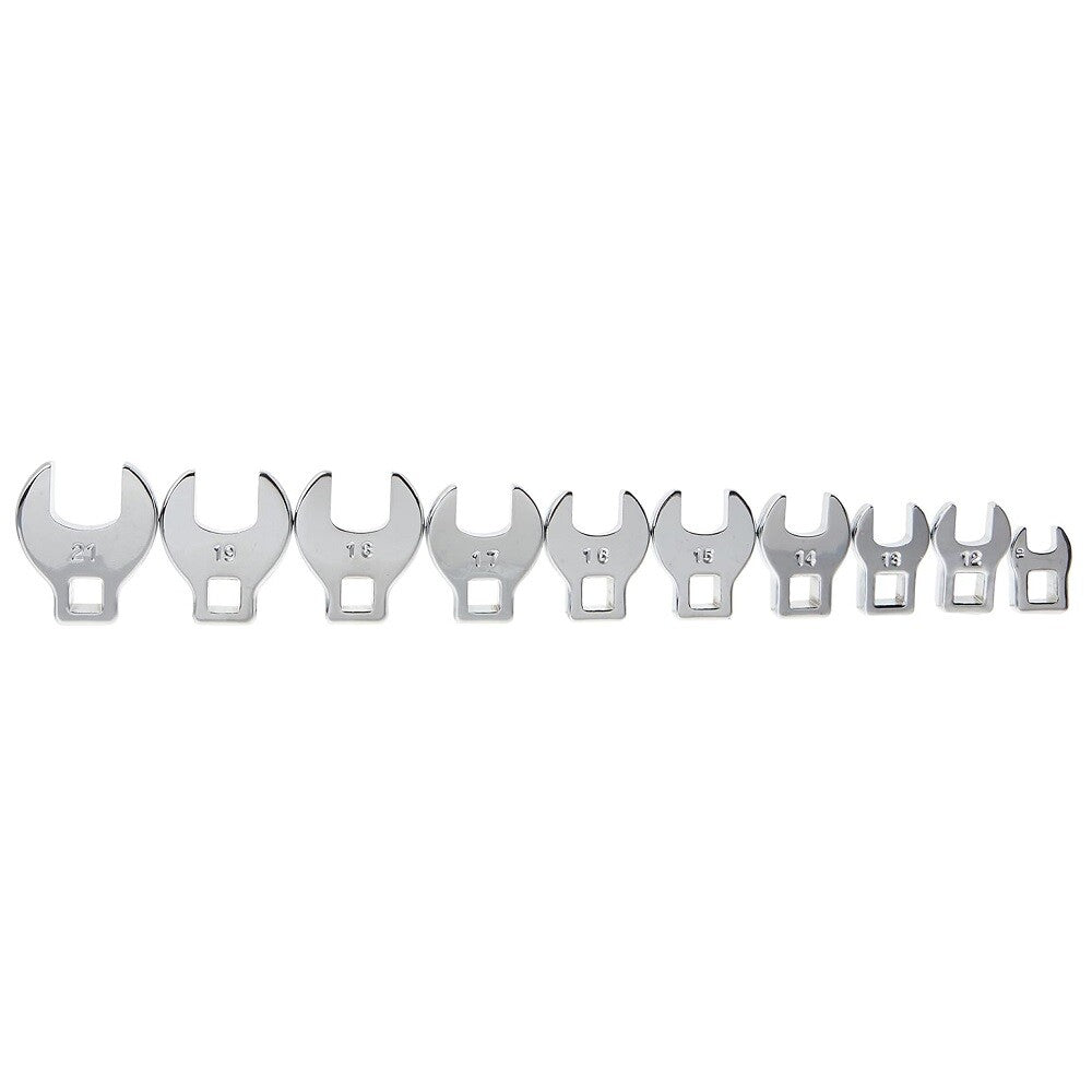 Performance Tool 10-Piece Metric Open End Crowfoot Wrench Set by Performance Tool