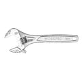 Workpro 6" Adjustable Wrench, Heavy Duty Open End Chrome Plated Cr-v