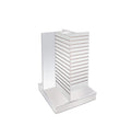 54" White Slatwall Merchandiser 4sided Pinwheel Floor Display Fixture