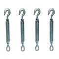 1/4" X 4" Turnbuckle Hook Eye Pulley Galvanized Drop Forge Turnbuckle