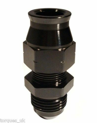 AN -8 (8AN AN8) STRAIGHT Male To 8mm 5/16" Tube Adapter in Black