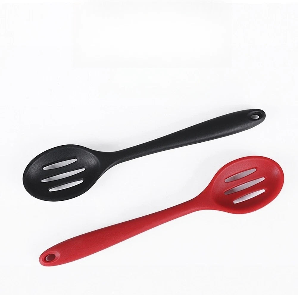 Silicone Slotted Spoon For Draining Pasta - Wide Head 6cm 27.5cm Total