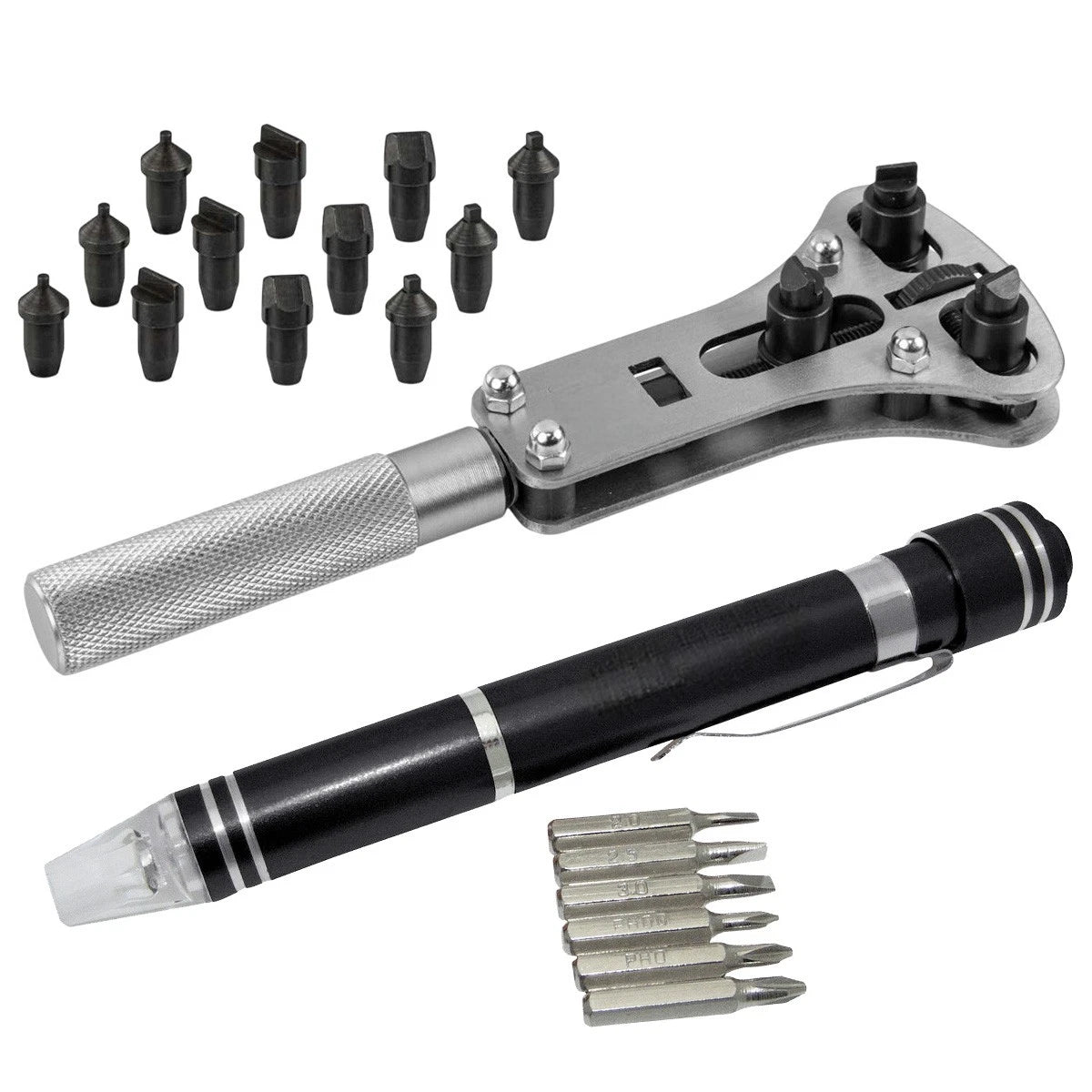 Watch Case Opener Plus Led Precision Screwdriver Back Cover Remover