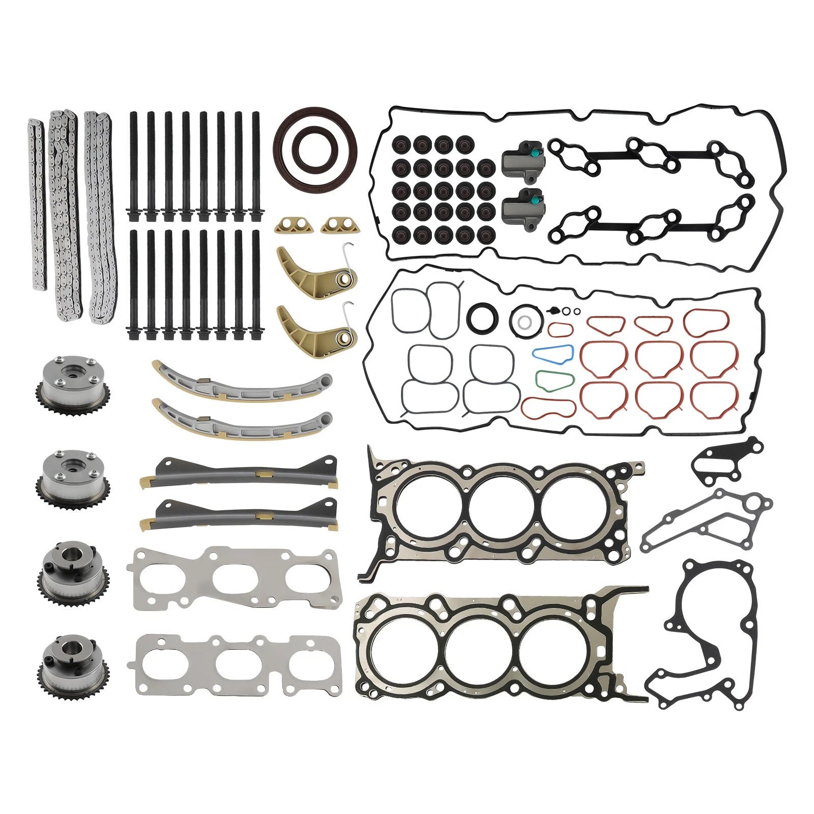 Timing Chain Cam Gears Kit Head Gasket Bolts for Kia Sorento for Hyundai 13-20