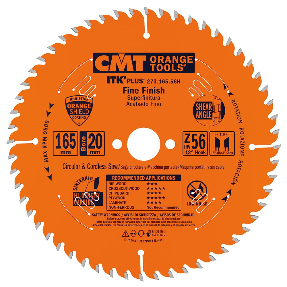 273.165.56H ITK plus Saw Blade 6-1/2''X0.063''/0.039''X20Mm(5/8'') Z56