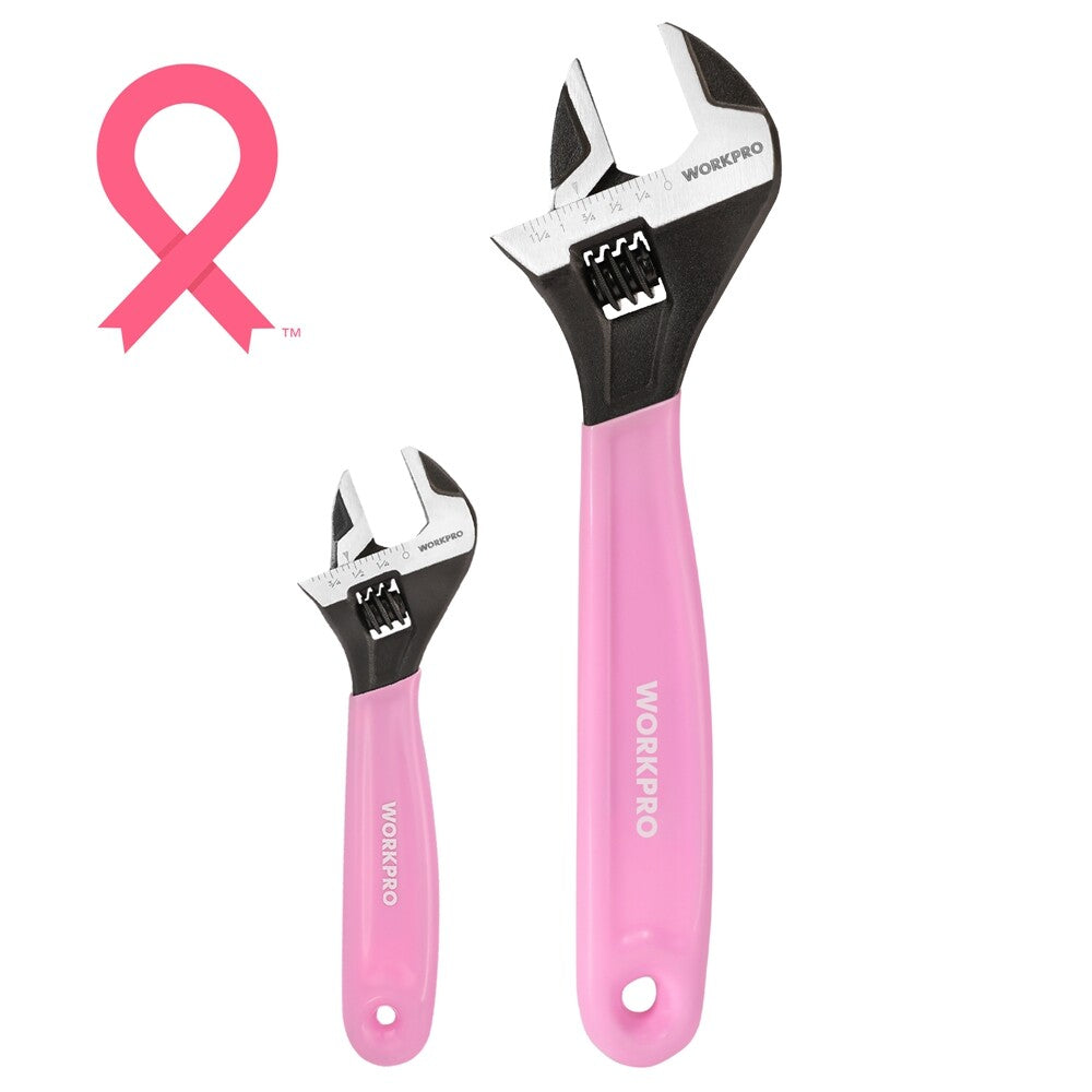 WORKPRO 2PC Adjustable Wrench Set Metric & SAE by WORKPRO