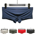 Ice Silk Men Underwear Breathable Pouch Boxers Briefs Low Waist High