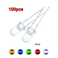 Bright Led 3mm Red/blue/green<wbr/>/white/yellow Led Transparent