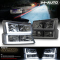 4PC Smoke Headlight+Bumper Signal[LED RUNNING LIGHT BAR