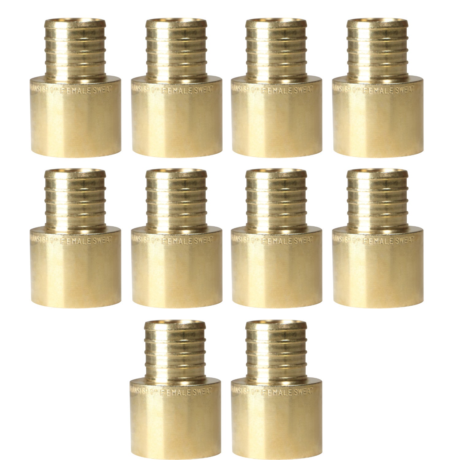 XFITTING 1" PEX B X 1" Female Sweat Adapter 10 Pack