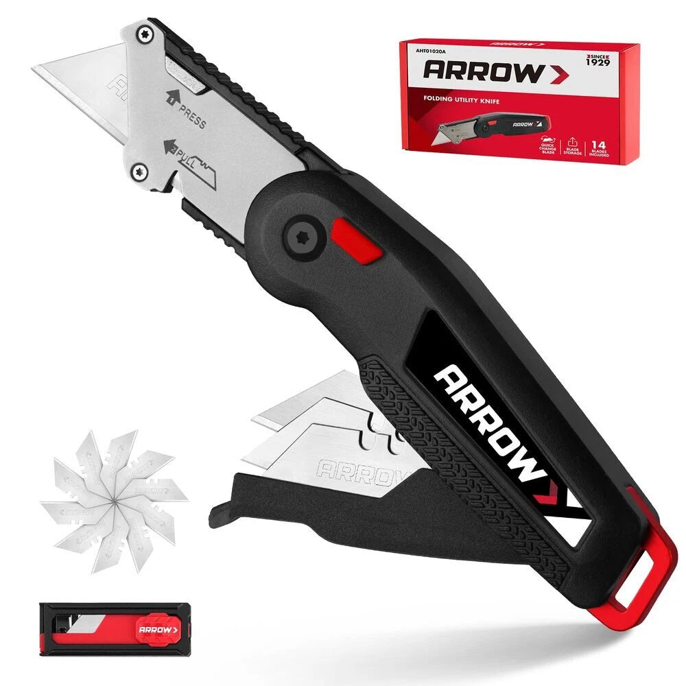 Arrow Utility Knife Quick Change Box Cutter Speed Release Folding