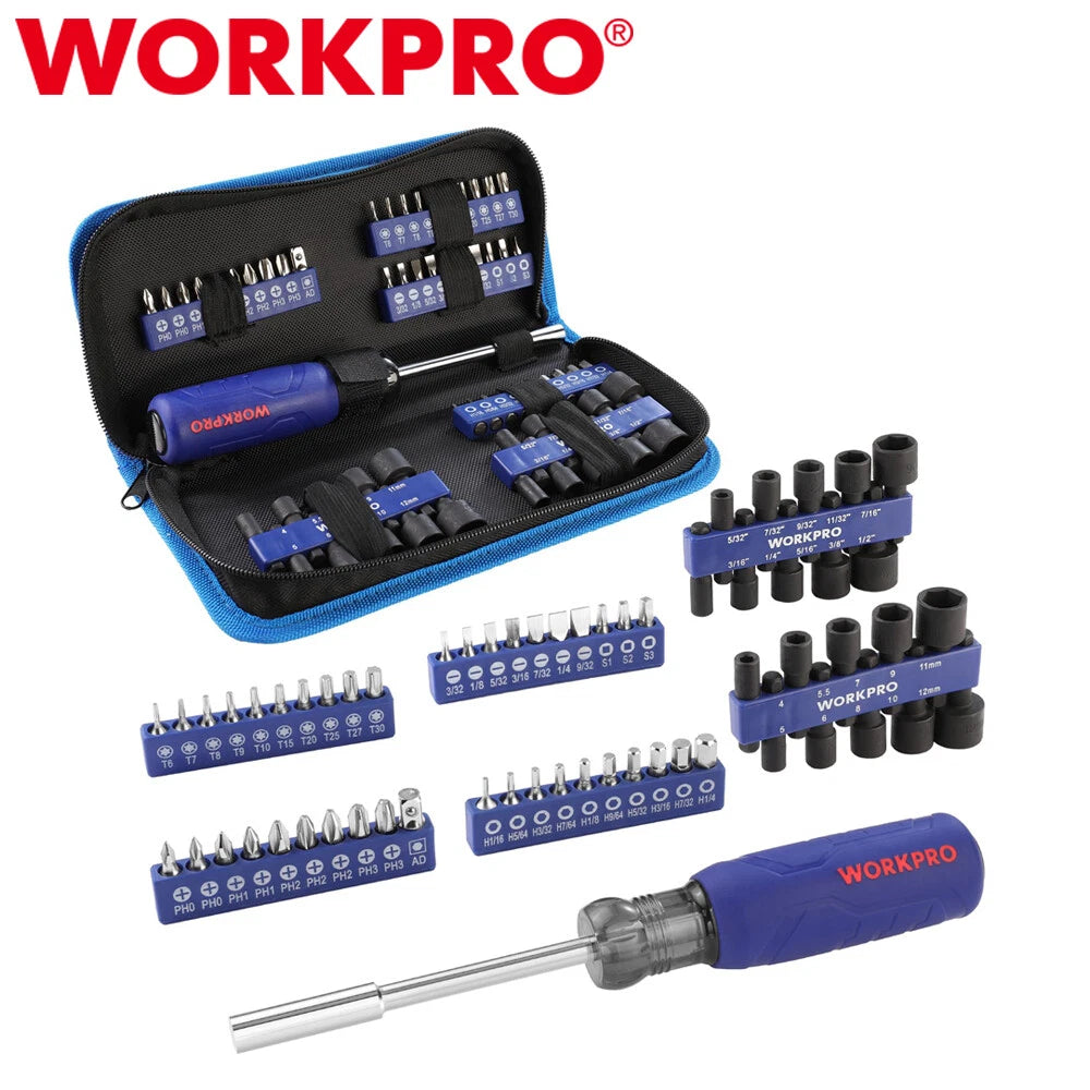 Workpro Magnetic Screwdriver Bits & Nut Driver Set | Built Supply Co