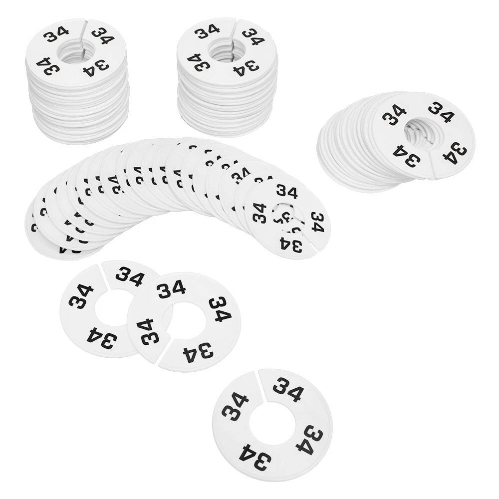 Hangers Retail Clothing Rack 3-1/2" Round Plastic Size 34 Dividers