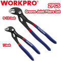 WORKPRO 2 Piece Groove Joint Pliers Set 7" 10" Fast Adjustable Water