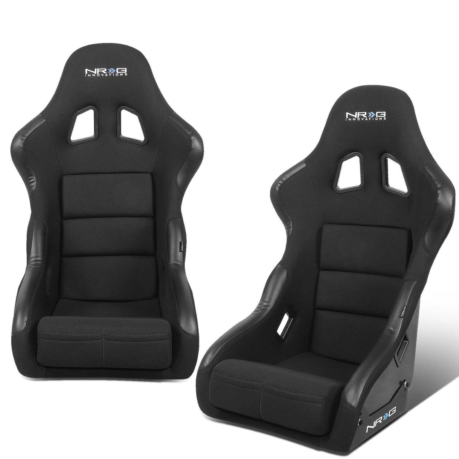 Nrg Black High Back Fiber Glass Bucket Racing Seats | Built Supply Co