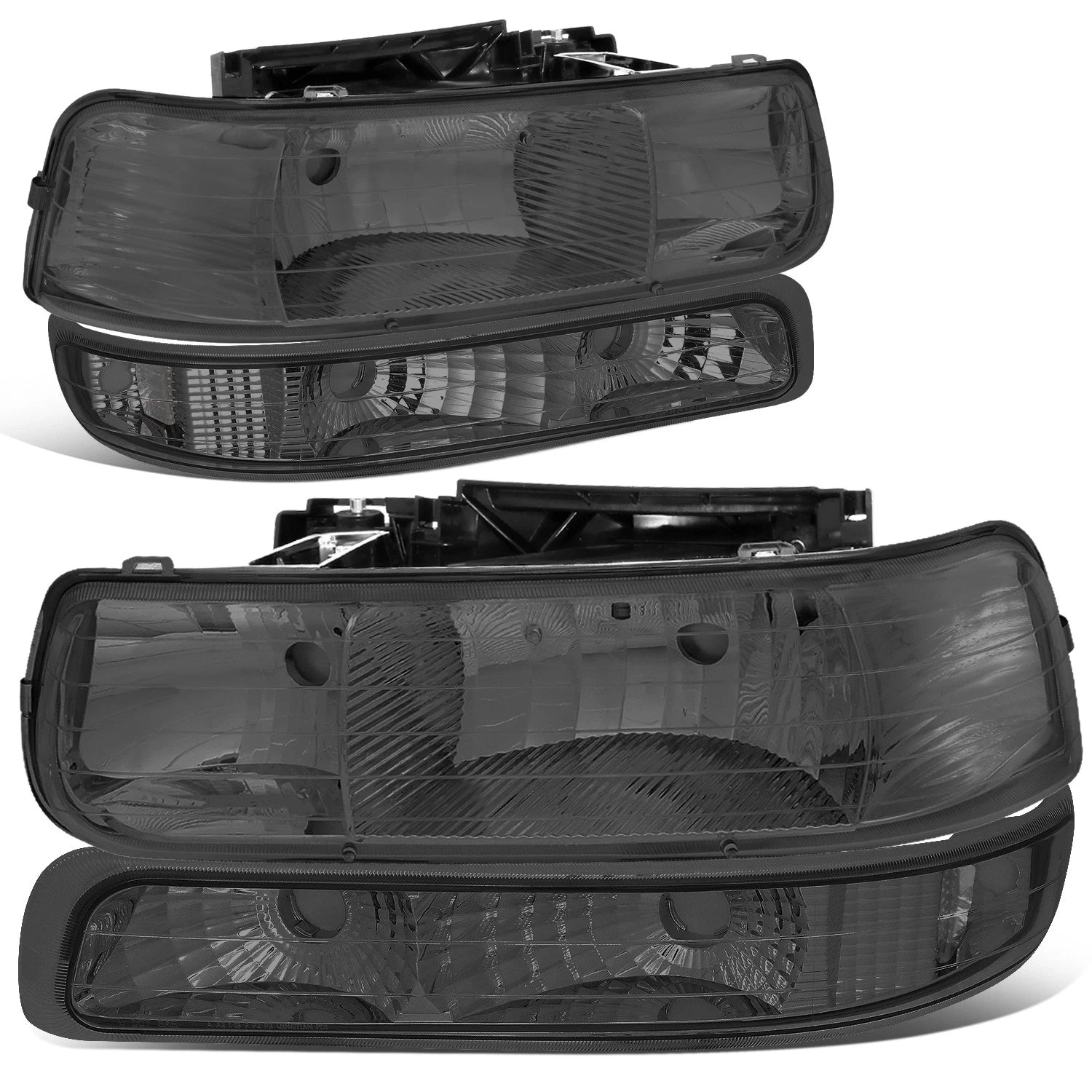 For 1999-2002 Chevy Silverado Smoked Housing Clear | Built Supply Co