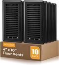4 X10 Floor Registers, Floor Vent Covers 10 Pack, Heavy Duty Steel
