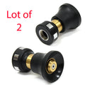 Lot of 2 Deluxe Solid Brass Garden Water Fire Hose Nozzle Pressure Sprayer Tough