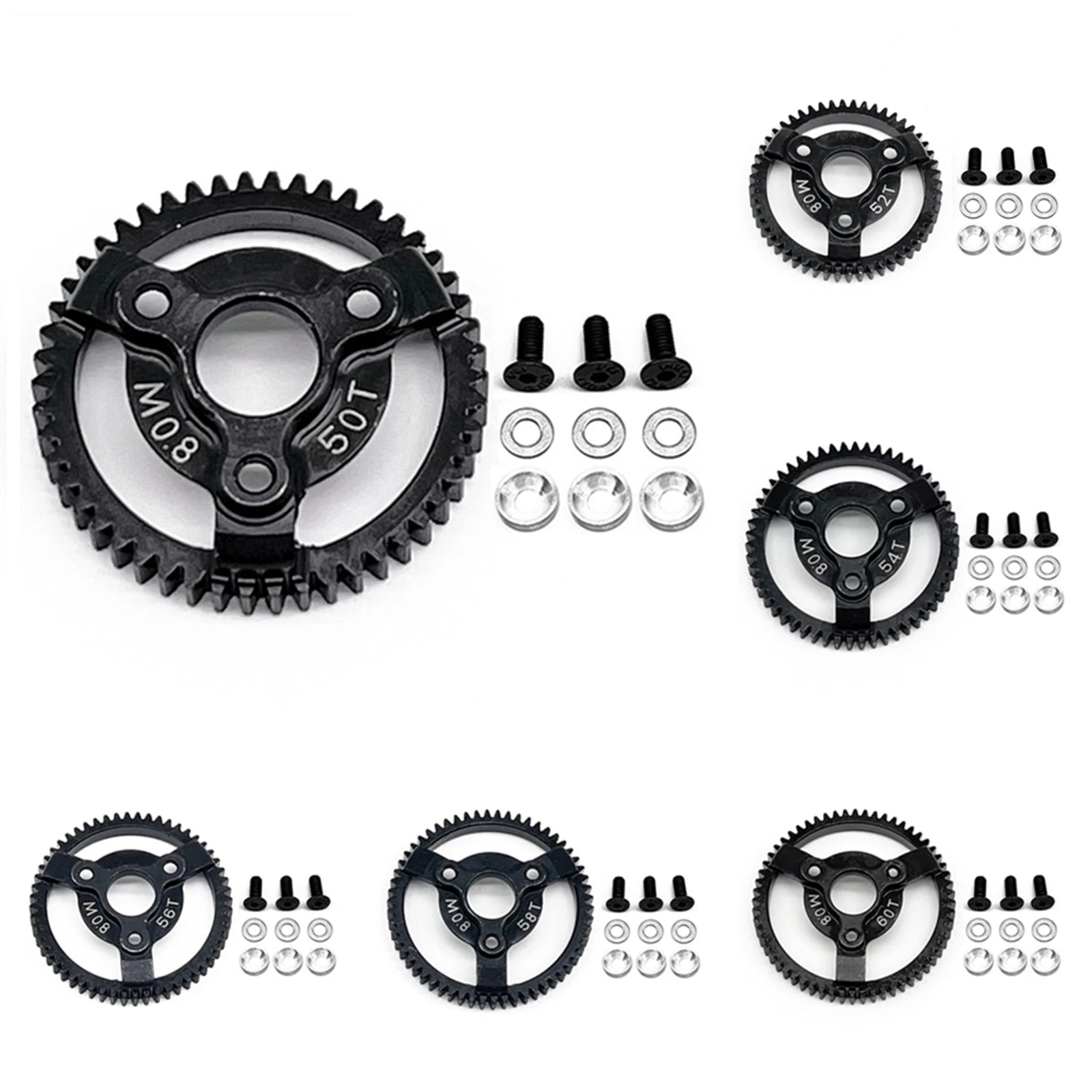 0.8m 32p Spur Gear 50t 52t 54t 56t 58t 60t For Traxxas Slash 2wd Vxl