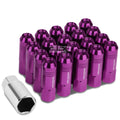 Open End M12x1.25 60mm Tall 20mm Od Purple Aluminum Jdm Lug
