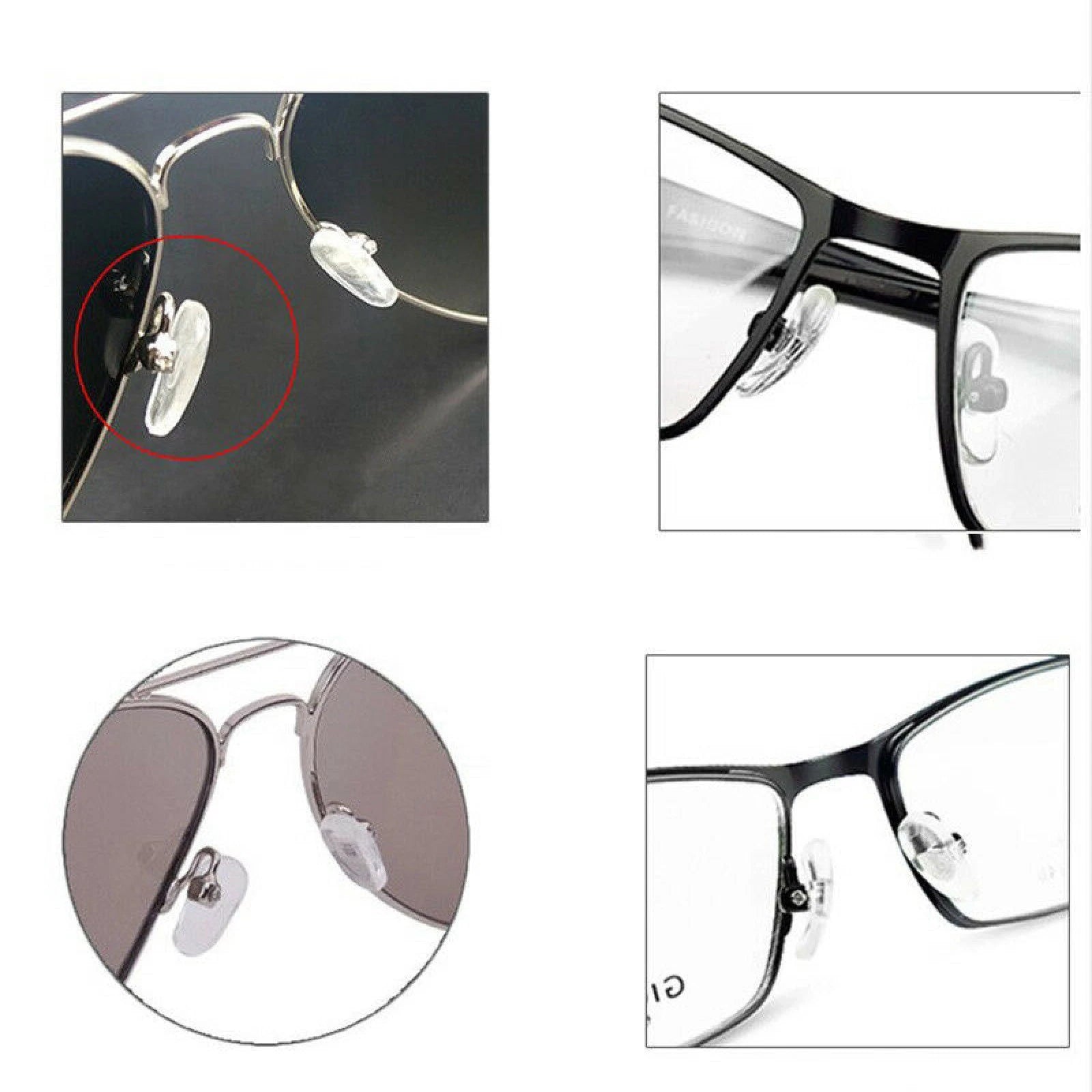 10/20/50pairs Crystial Silicone Eyeglass Oval Sunglass Glasses Nose