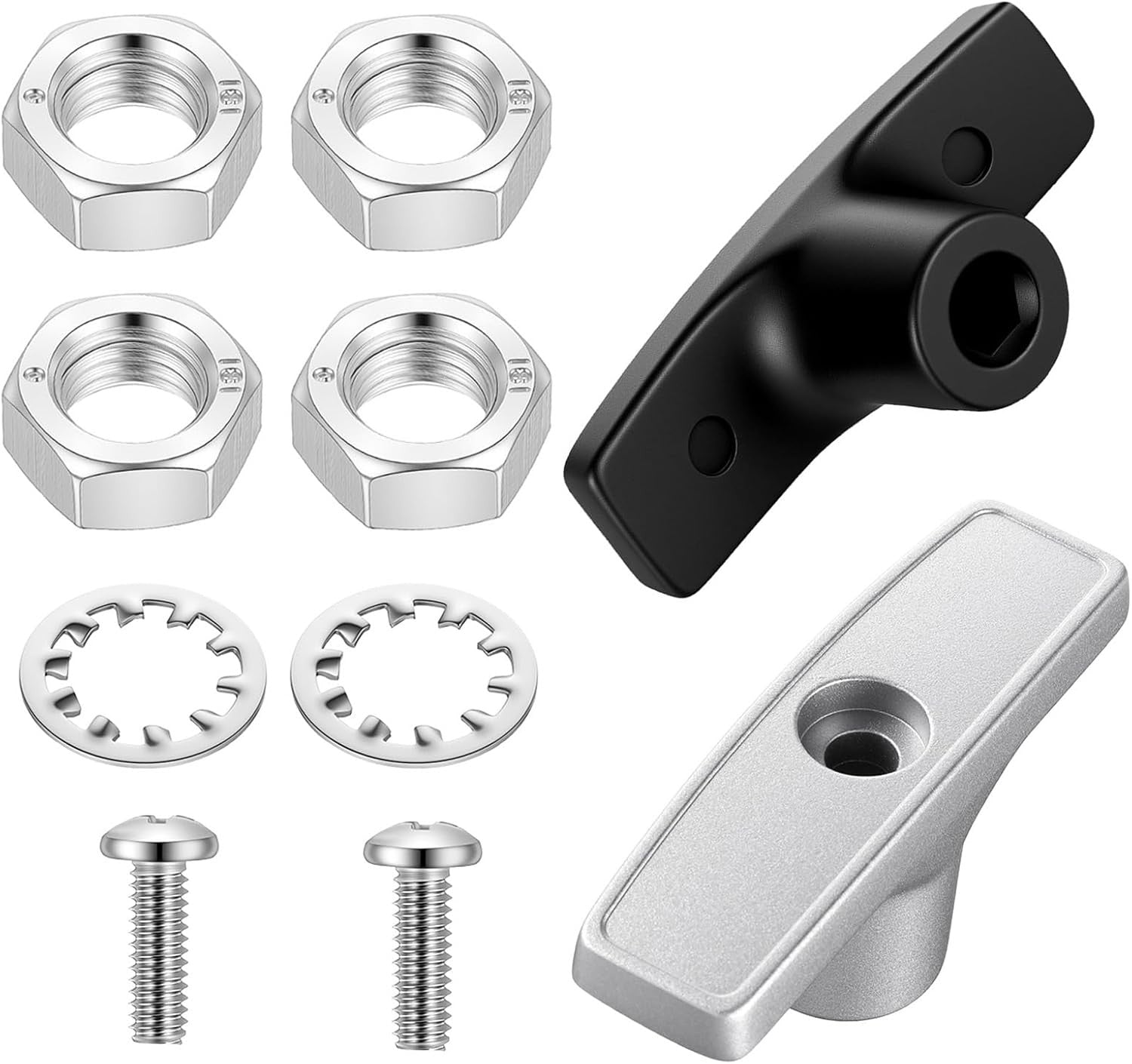 2 Piece RV Sewer Valve Handle Replacement with 4 Nuts 2 Gaskets 2