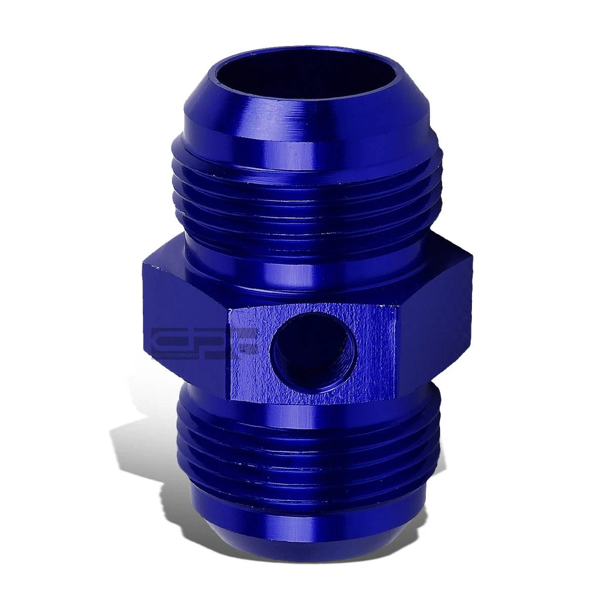 16an An16 Male Union 1/8" Npt Side Port Blue Aluminum Anodized