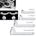 Adjustable C Pin Spanner Hook Wrench Square Round Head Pin Nut Wrench