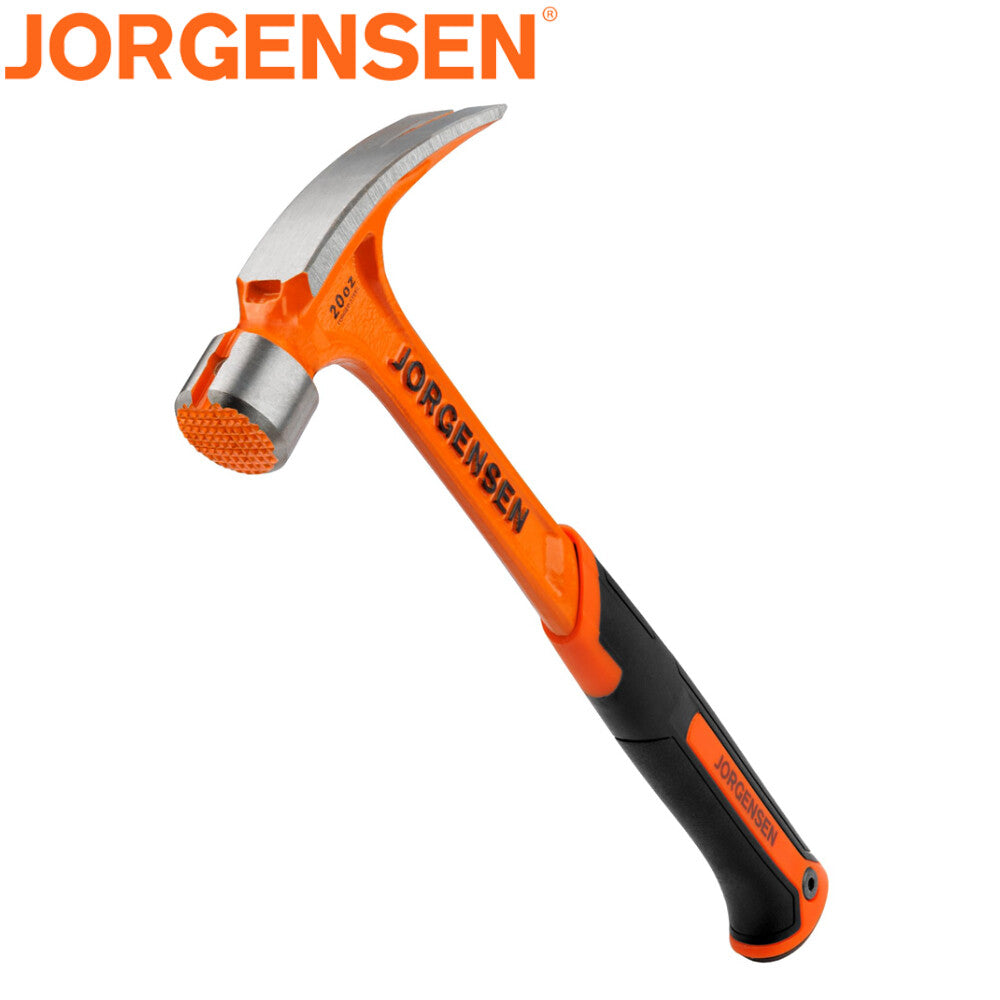 Jorgensen Framing Hammer 20oz Straight Rip Claw Hammer With Shock