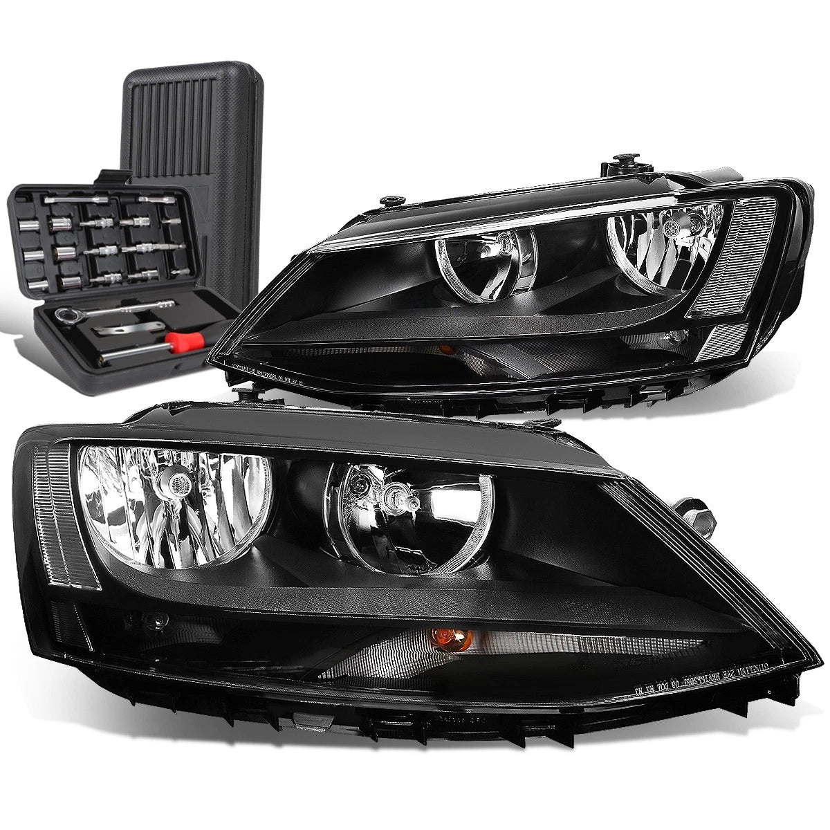 For 2011-2018 Volkswagen Jetta Pair Black Housing | Built Supply Co