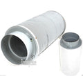 Lot of Two 6" inch Inline Exhaust Air Carbon Filter Odor Control Scrubber 440CFM
