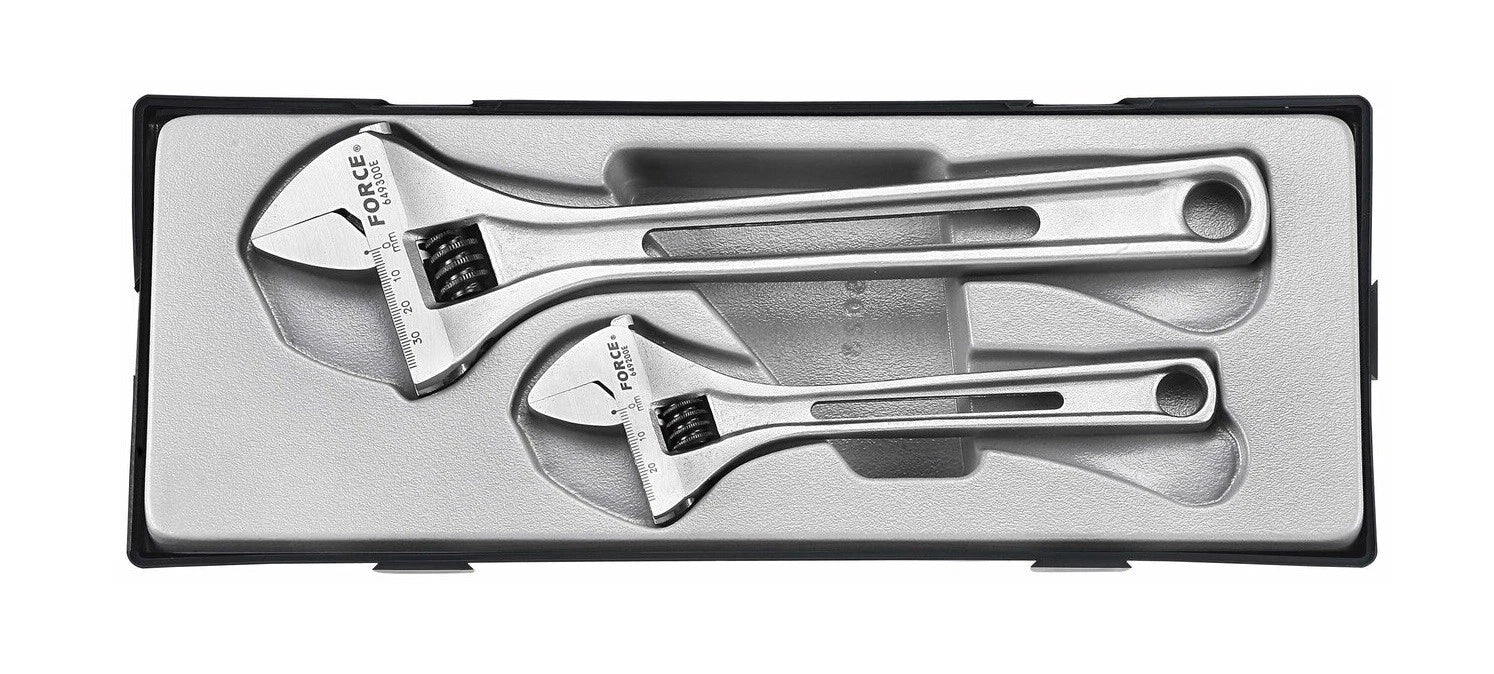 Force T5023 Adjustable Gauged Wrench Shifter 8"+12" Set