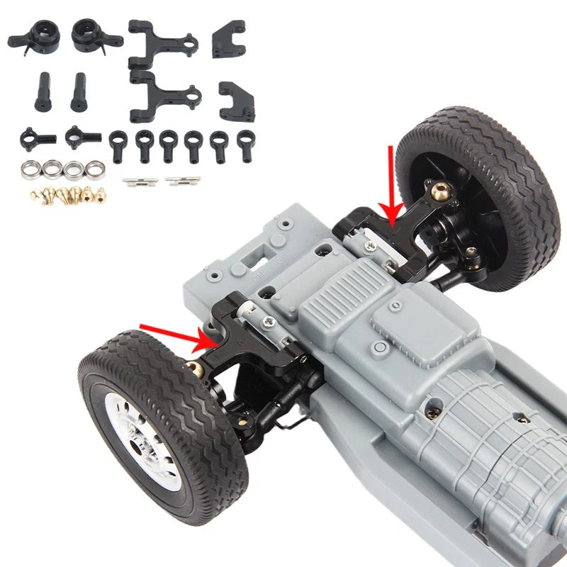 Alloy Upgrade Upper Lower Swing Arm Steering Cup Kit For Wpl D12 D42