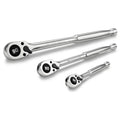 Workpro 3-piece Low Profile Drive Ratchet 1/4" 3/8" 1/2" 90-tooth