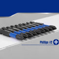 WORKPRO 12PCS Magnetic PH2 Impact Phillips Screwdriver Bit Set 1/4"